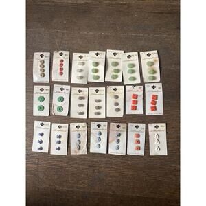 Lot 21 NEW vintage cards Streamline BUTTONS many sets green orange purple blue
